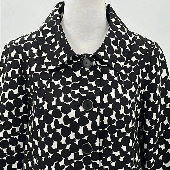 MaxMara Cotton Blend Print 4 Button Jacket - Size 6 - Picture 2 of 10